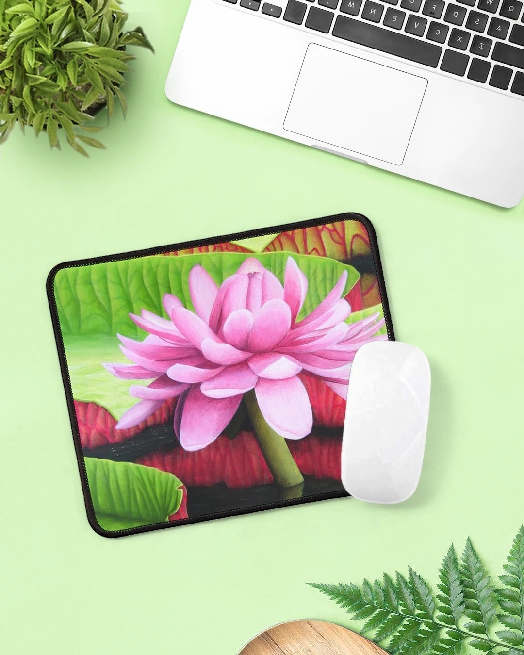 Tapis de souris tropical exotique, nénuphars tropical Victoria amazonica