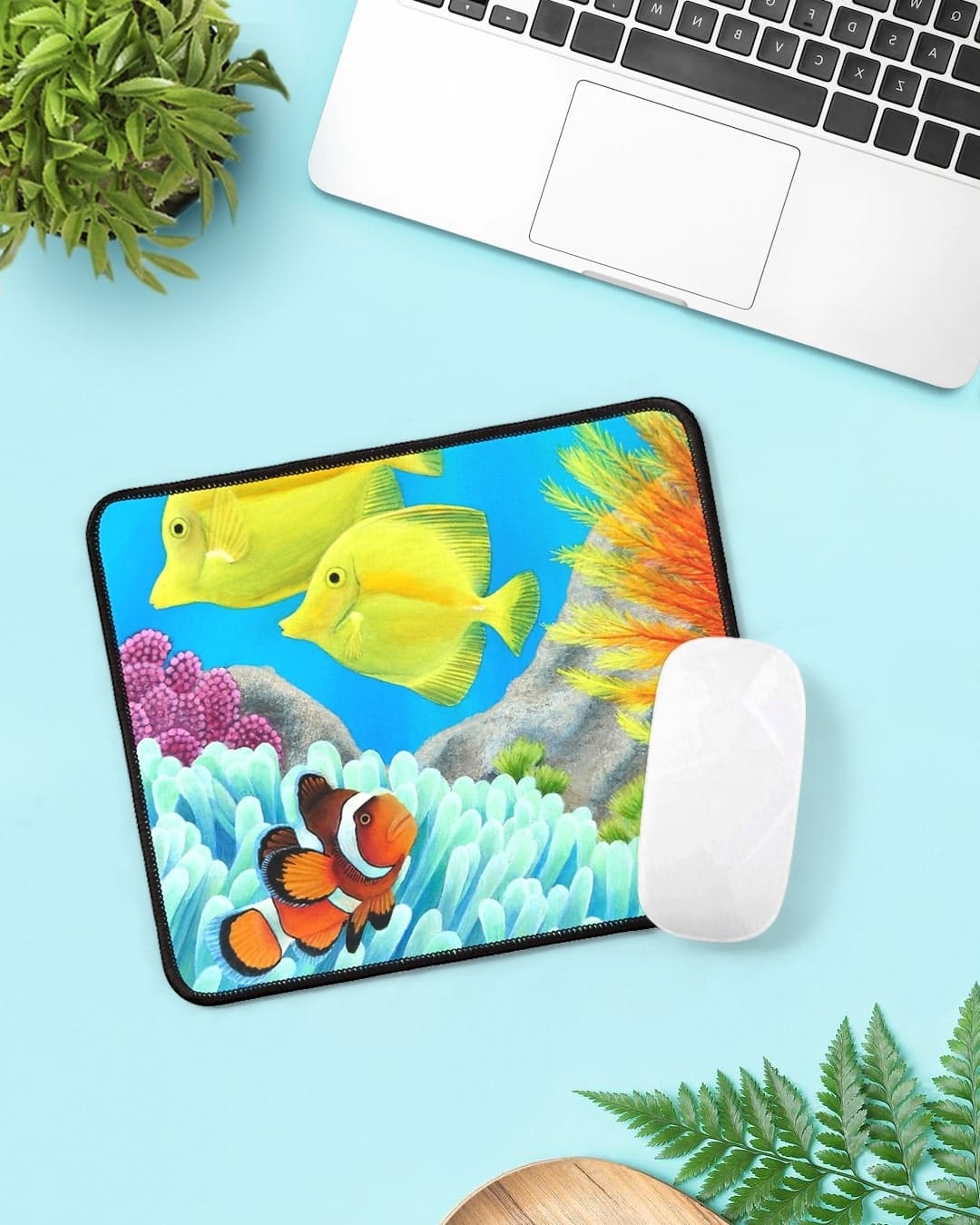 Tapis de souris tropical exotique, poissons exotiques Éveil océanique