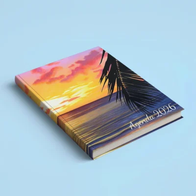 Agenda 2026 Tropical relié avec couverture cartonnée rigide