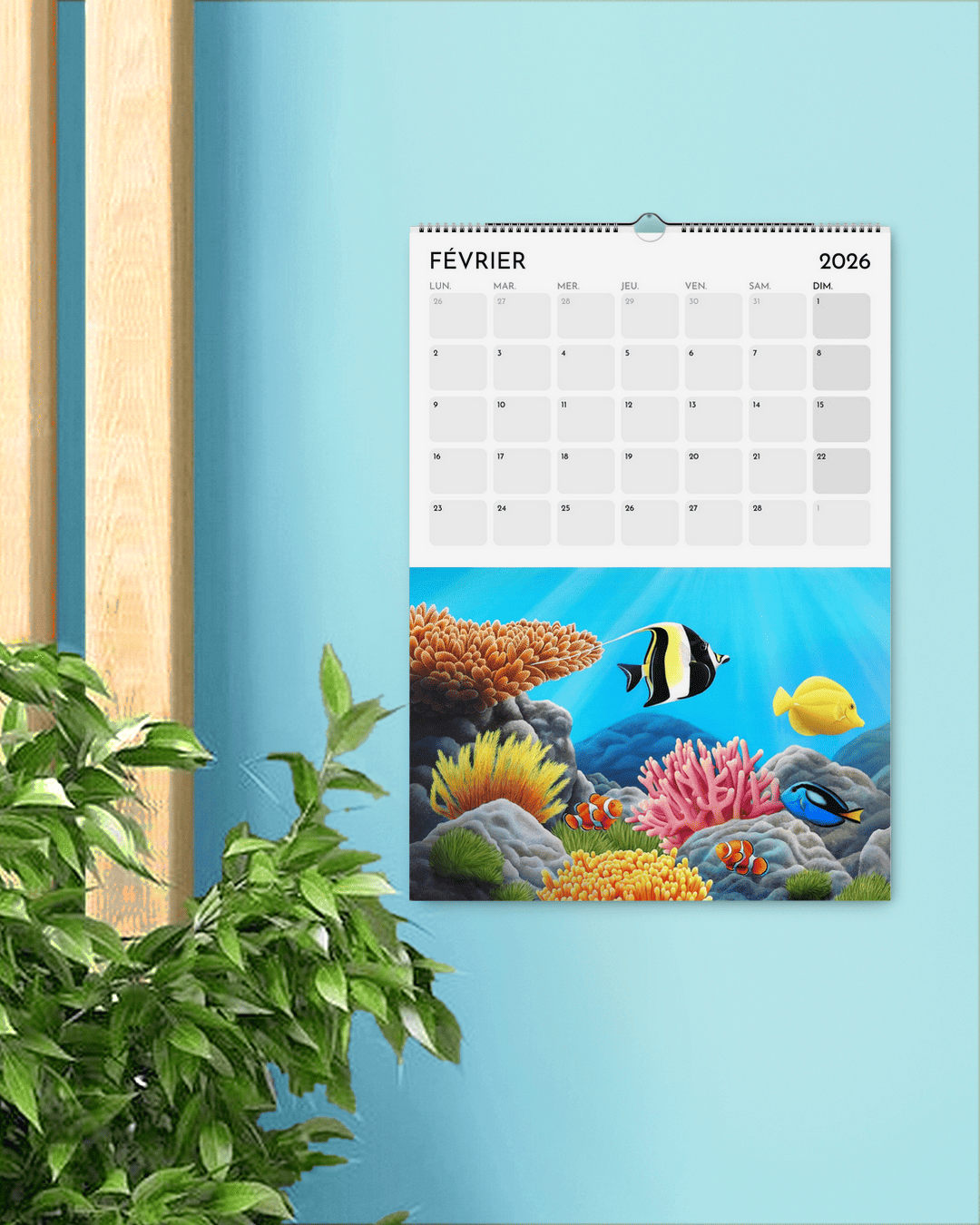 Calendrier océan tropical 2026 - Poisons exotiques dans les récifs de l'océan