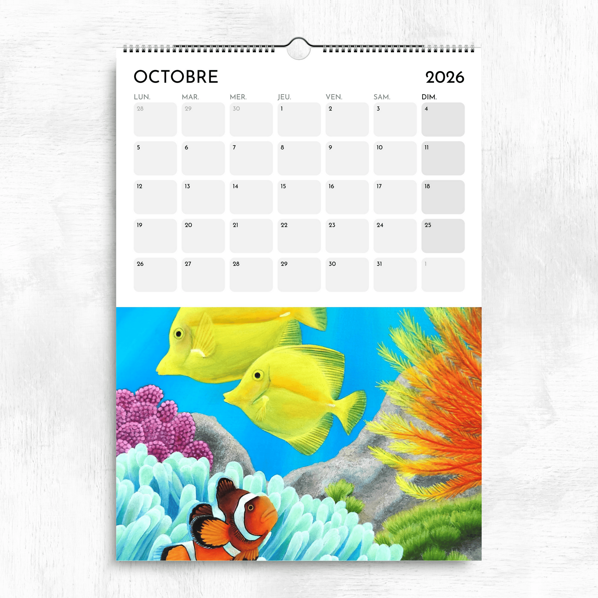 Calendrier océan tropical 2026 - Poisons exotiques dans les récifs